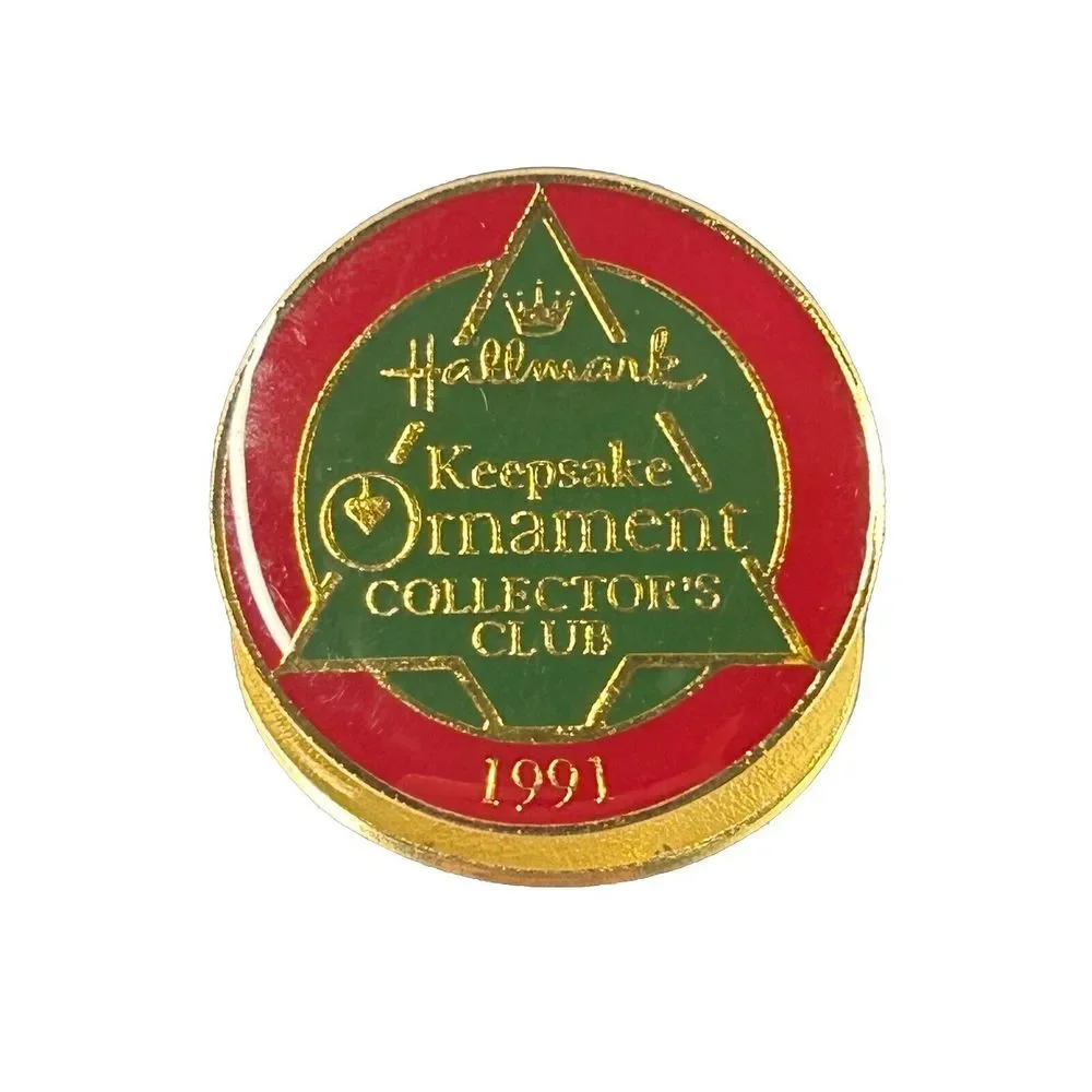 Hallmark Keepsake Ornament Collector's‎ Club 1991 Metal Lapel Pin